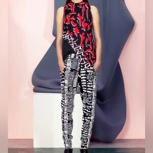 Proenza Schouler Resort 2015 Drapey B&W Pants size 4 EUC